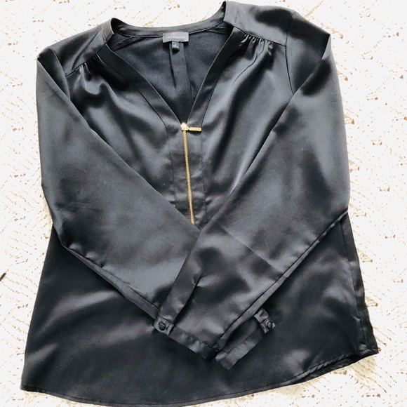 The Limited zipper v-neck blouse - Picture 1 of 2